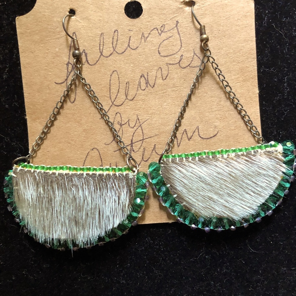 Genuine handmade sealskin earrings